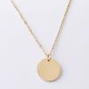 Unisex Necklace Round Pendant Smooth Surface Men Women DIY Bright Luster Pendant