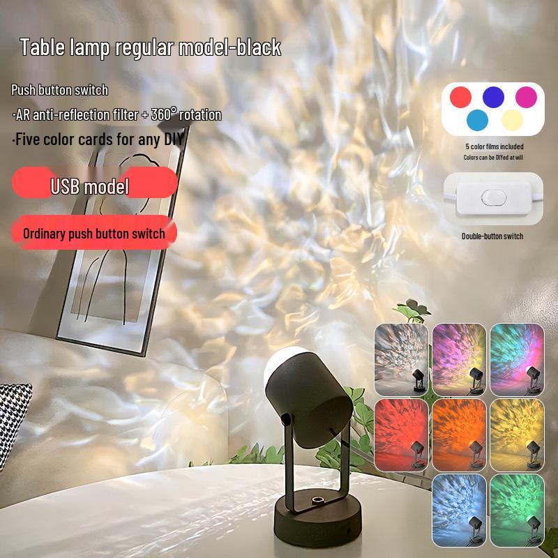 Dual-Head Sunset Ripple Light - Atmosphere & Decor for Bedrooms and Live Rooms