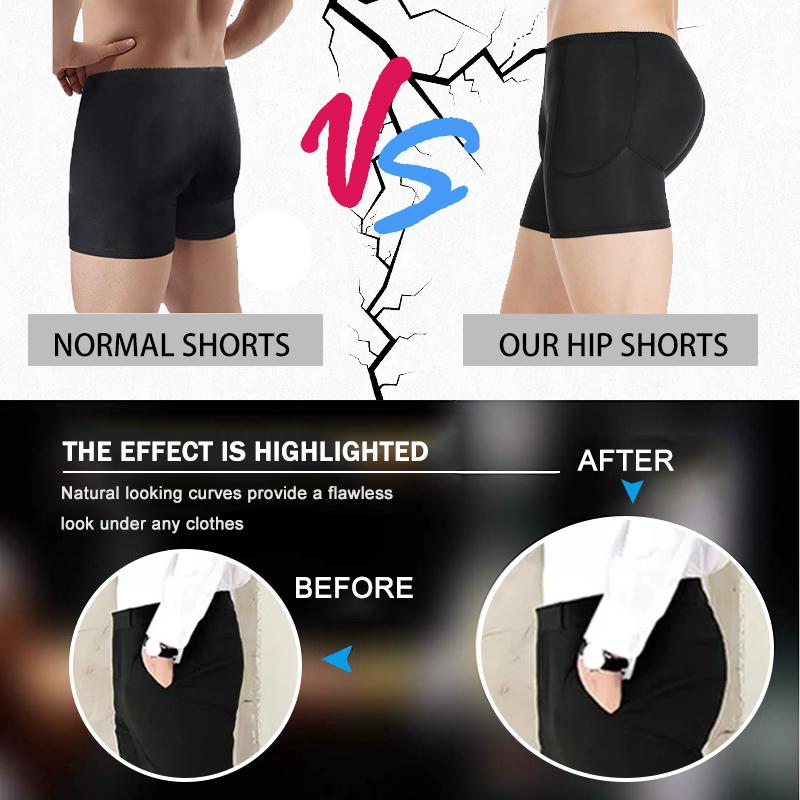 Мужские трусы-боксеры с мягкой подкладкой для бедер