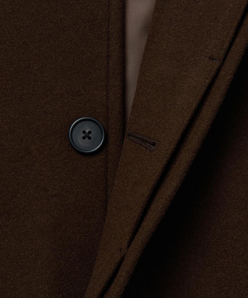 Musinsa Standard Cashmere Blend Oversized Balmacaan Coat [Baroque Brown]