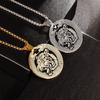 European and American European Union Stations Sell Tiger Head Round Necklaces for Men and Women