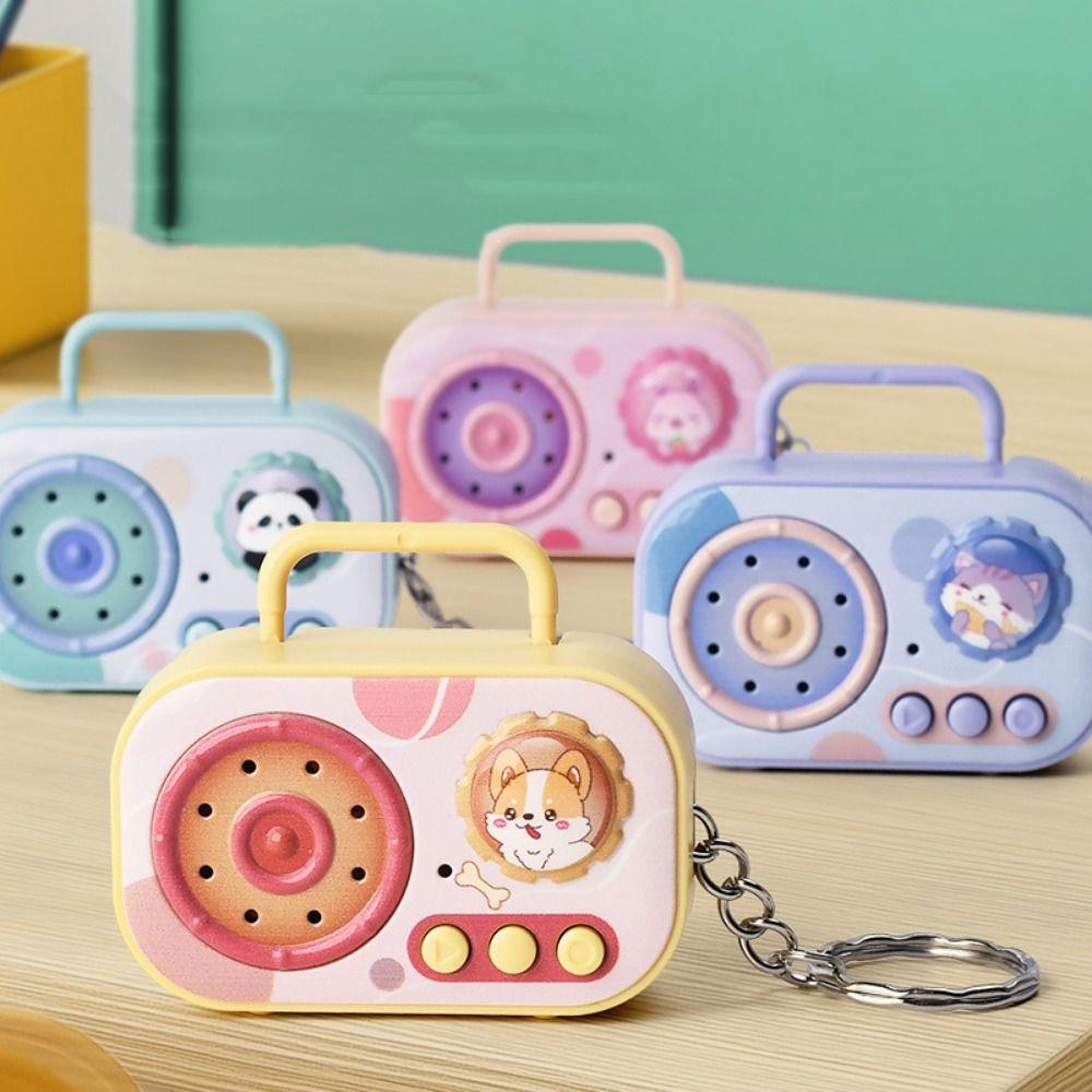 Кассетный магнитофон Ретро магнитофон Брелок Запись Музыкальная шкатулка Подвеска Рюкзак Подвеска