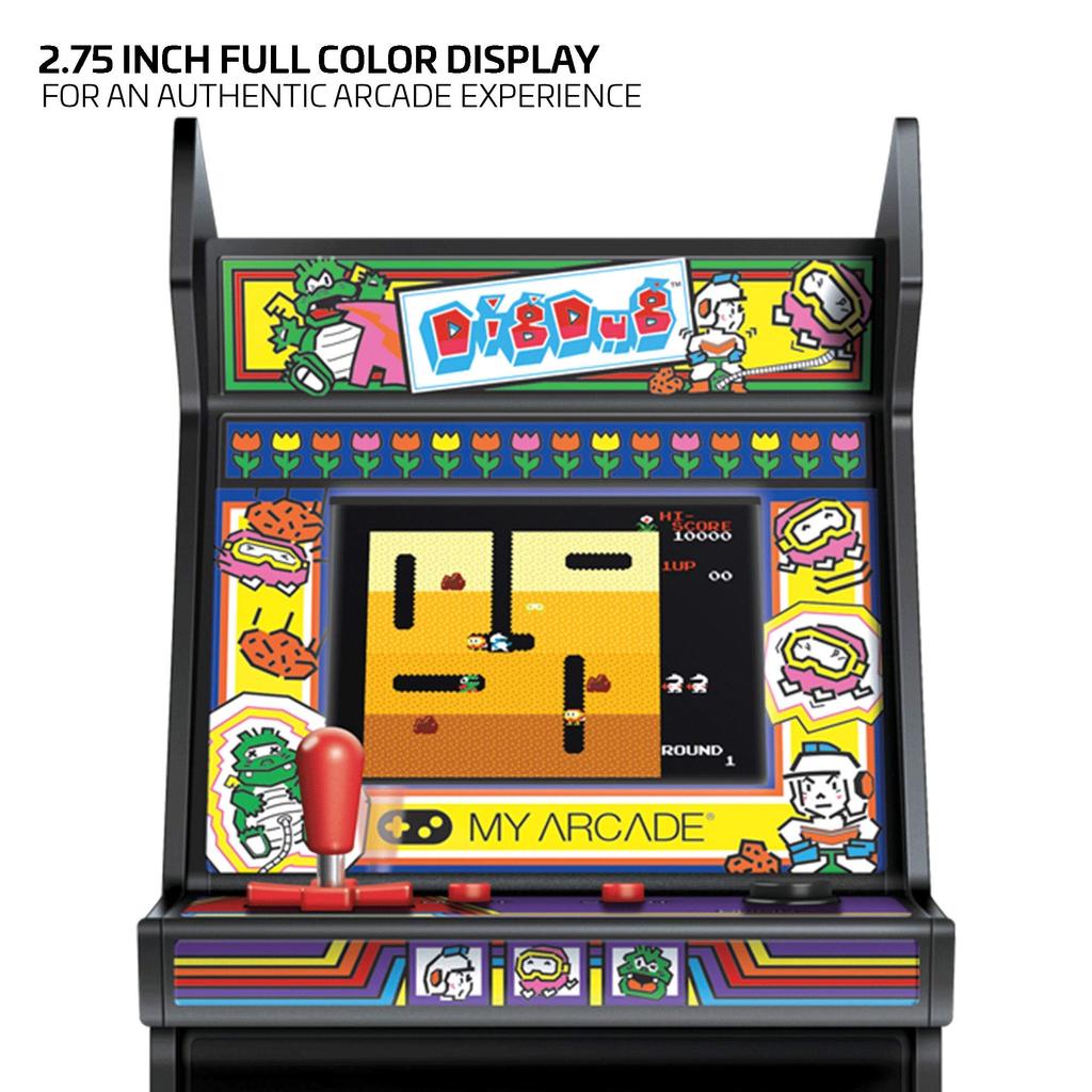 MyArcade Inch Retro Dig Dug Mini Game White Black 6.75 & DGUNL-3221