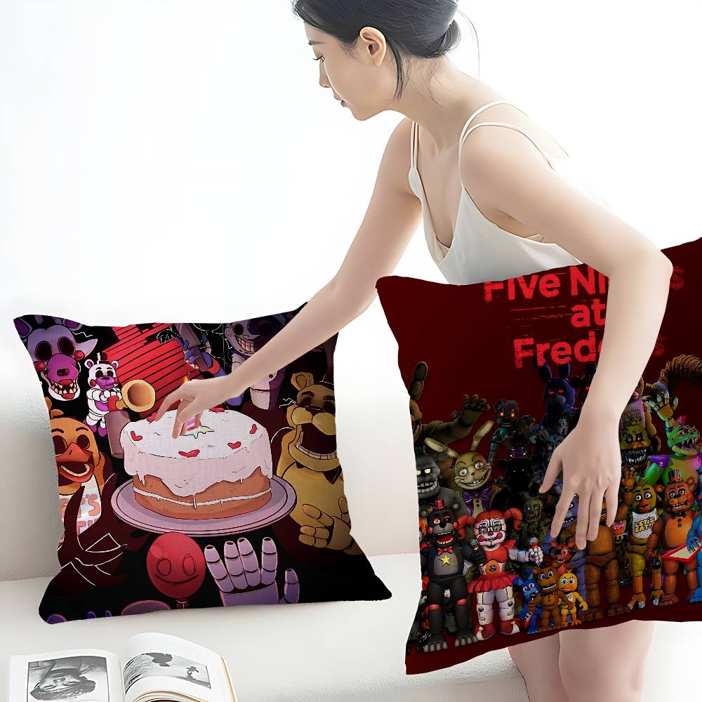 F-Fnaf Five-Nights-At-Freddys Maple Design Cushion Cover Happy Autumn Harvest Decor Holiday Decorati Pillow Cover