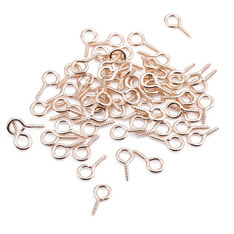 Товары для вечеринок Застежки Булавки с ушками Крючки Высококачественные люверсы Изготовление украшений своими руками Бусины 200 шт./упак. Серьги Мини-винтовая фурнитура для браслета Жемчуг