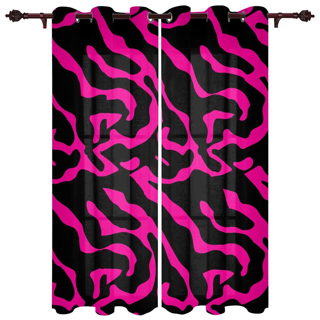 Красная зебра с леопардовым принтом, оконные шторы, домашний декор, оконные шторы для спальни, занавески для гостиной