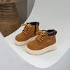 Children's short boots, new autumn low-cut non-slip Martin boots, fashionable and versatile, simple and casual yellow boots for boys and girls