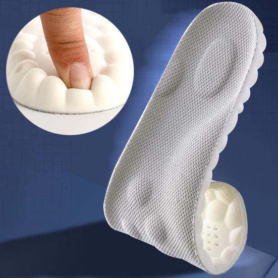 2 Pairs Air Cushion Height Increase Insole Breathable Insoles Moisture-Absorbing Fast-drying Shoe Insoles for Sports Shoes