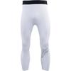 Цветные блоки облегающие эластичные трикотажные укороченные спортивные брюки мужские низ белый AUQS059-2