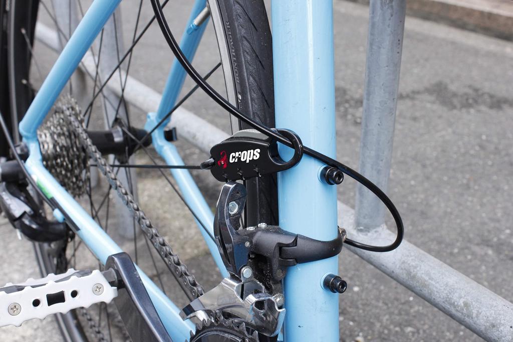 Crops Long Cable Lock 4mm X 1800mm, 3-Digit Dial, CP-SPD07-01 (Black)