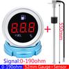 A5 0-190Ohm Fuel Level Sensor+Fuel Level Gauge 52mm Digital Oil Tank Meter Indicator with Flash Alarm for Car Boat 12V24V custom