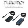 Compactly USB3.0 Dock USB Splitter With Lock Button Support 7 Devices Simultaneous Connection 5Gbps