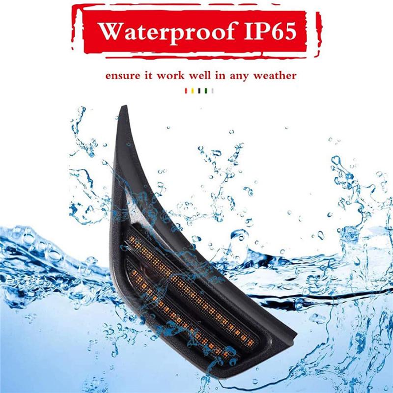 LED Front Fender Side Marker Light Turn Signal Lamp For Wrangler JL 2018-2020