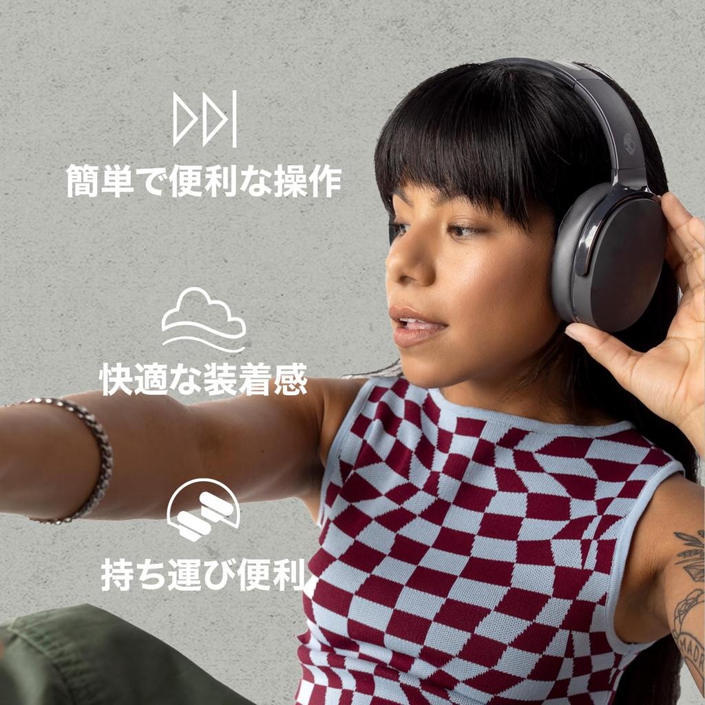 Официальные беспроводные наушники Candy HESH EVO Original [Магазин Skull] [С наклейкой] (ИСТИННЫЙ ЧЕРНЫЙ)