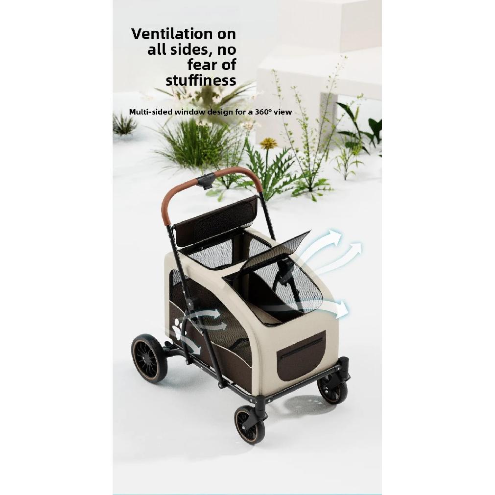Medium Large Senior Dog Multifunction Pet Stroller Outdoor Travel Portable Foldable Stroller for Dog Pet Trolley Pet Stroller