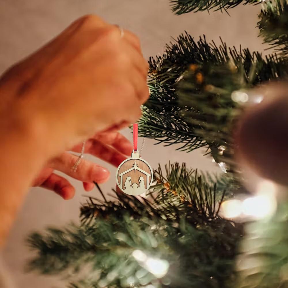 Nativity Scene Ornament, Christmas Ornaments New Year Santa Butt Bell Ornament Funny Christmas Ornament Decorations Christmas