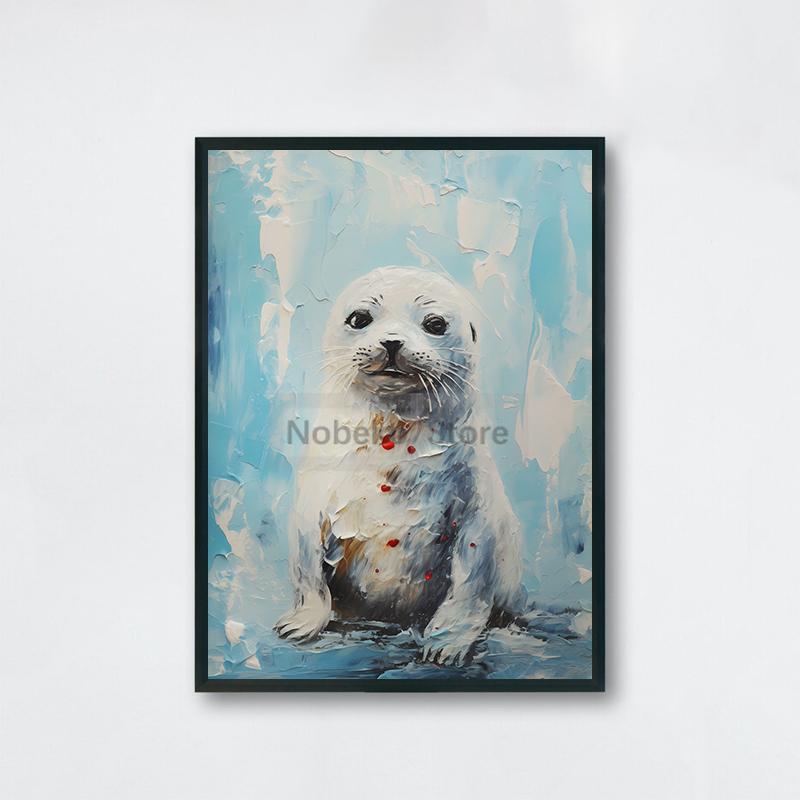 Милые детские плакаты с животными Милые принты с дикой природой Картина маслом на холсте Лесные настенные художественные картины Украшения для детской комнаты