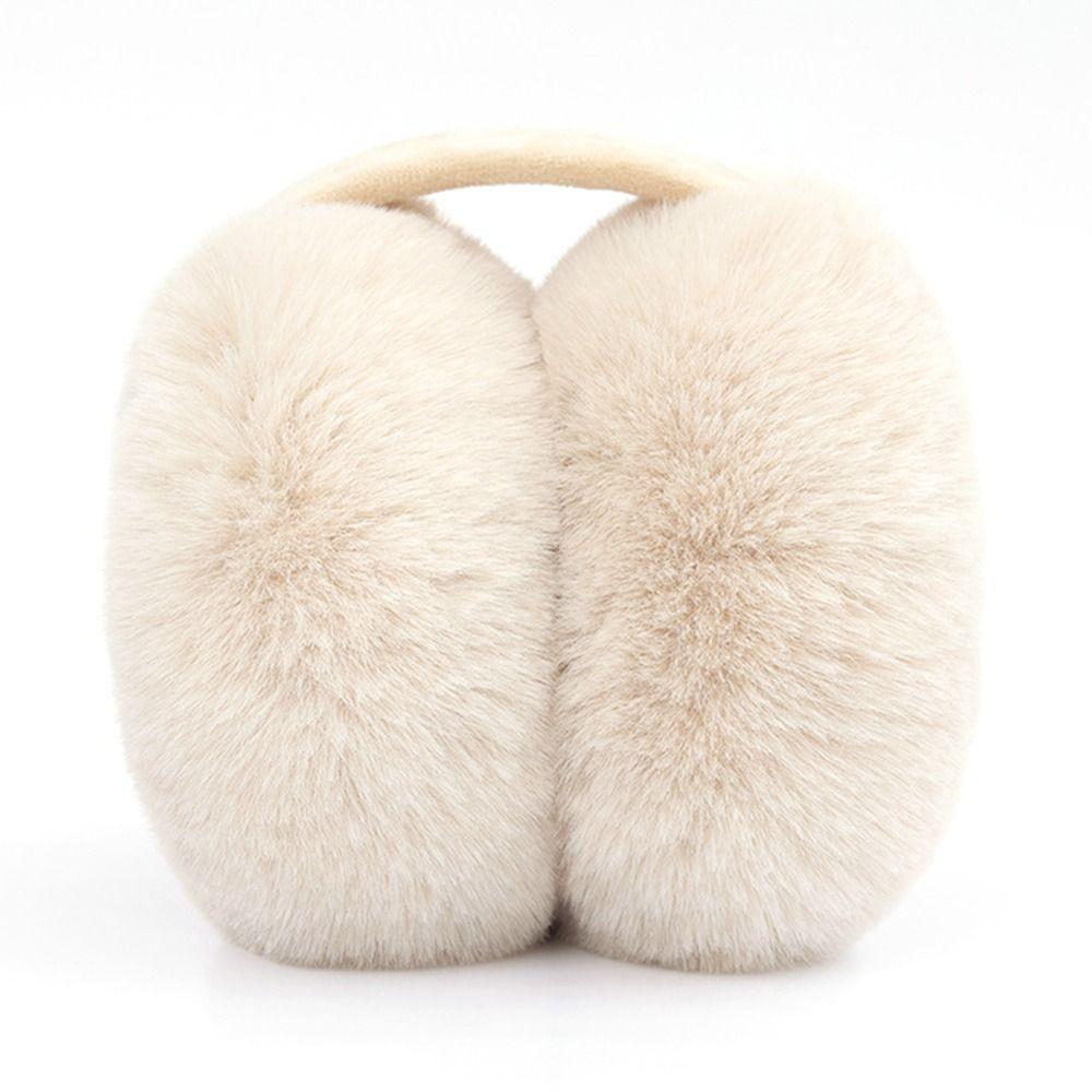 Мягкие плюшевые наушники с защитой от холода, зимние теплые складные наушники из искусственного меха, подарки