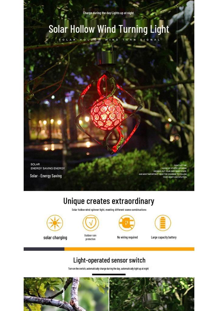 Solar-Powered LED Wind Spinner: Colorful, Waterproof, RGB Lights for Outdoor Lawn Decor