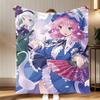 classic game IP The Touhou Project Throw Soft Coral Fleece Blanket 310gsm Fluffy Warm Throw for Sofa Bed Couch Bedroom Decor