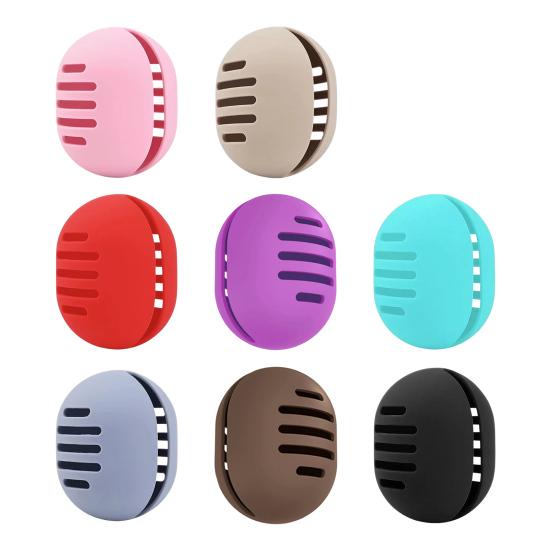 Держатель для спонжа для макияжа, двухсторонний дышащий силиконовый держатель для блендера для макияжа, органайзер для хранения пуховки, дорожный футляр