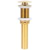 Bathroom Sink Drain Anti Clog Basin Brass Bounce Draining Stopper Bathroom AccessoryWithout Hole