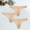Ice Silk G-String for Women Sexy Seamless Thongs Panties Cotton Women Underwear Girls Ladies Bikini Briefs Lingerie 3 Pcs/set
