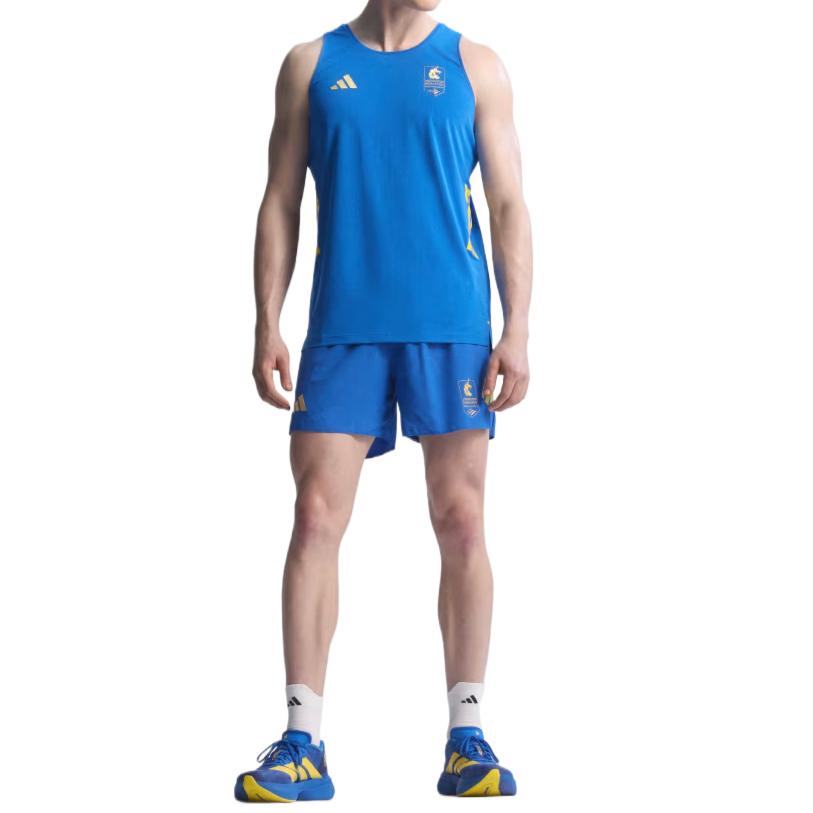 adidas Мужская майка для бега BM26 TANK M Синяя KE8448