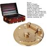 Round EmNaBossing Copper Hasp Retro Wooden Box Lock Clasp Decorative Hasps for Wedding Card Boxes Wine Boxes