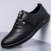 2026 Spring Autumn New Designer Shoes for Men Fashion Business Leather Casual Shoes Male Solid Color Lace Free Driving Shoe Man