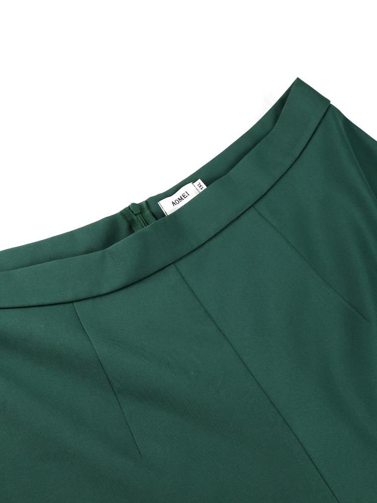 Элегантные женские офисные брюки с высокой посадкой, боковым разрезом, отделкой жемчугом и бисером, широкими штанинами длиной до щиколотки, осенняя мода, деловая одежда