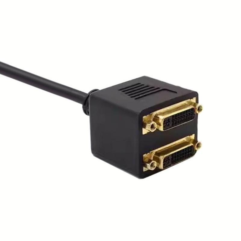 DVI 24+5 Y-образный разветвитель, штекер на гнездо, для конфигураций с двумя мониторами, с высоким четким видеовыходом 1080P, для дома,