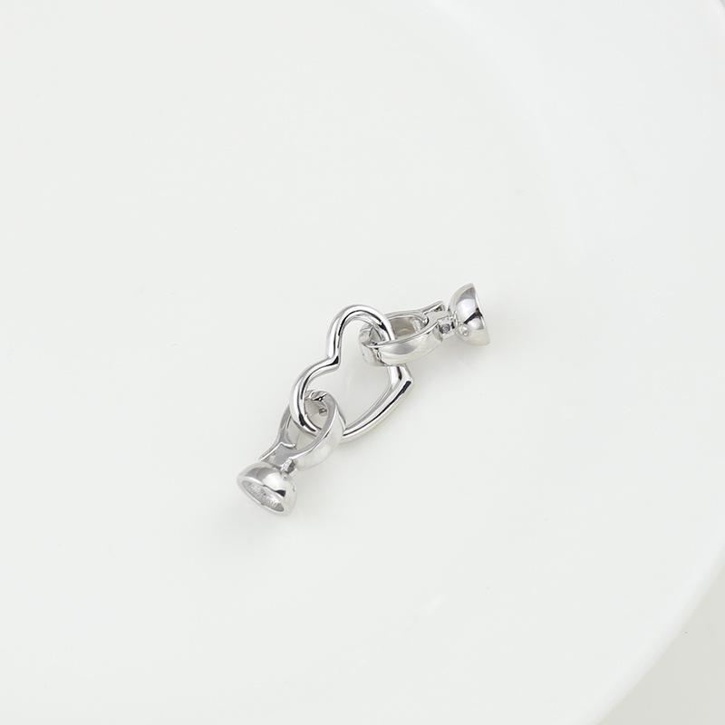 Ожерелье и браслет с двойной пряжкой в форме овального персикового сердца, сохраняющее цвет