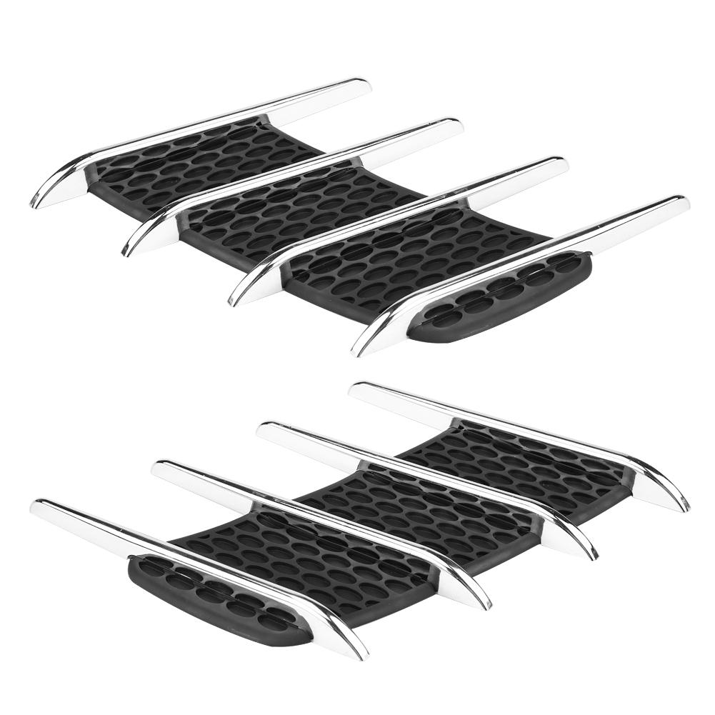 Пара автомобильных наружных наклеек на капот, боковой воздухозаборник, дефлектор, жабры акулы, декоративная отделка