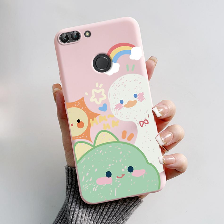 Для Huawei P Smart 2018 Чехол Милый Кот Медведь Мультяшная Лягушка Мягкая Обложка Для Huawei P Smart FIG-LX1 5.65 дюйма Чехол Coque Fundas Shell