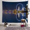 Гобелен с ночным освещением города, город, великолепная архитектура, гобелен для спальни, эстетика комнаты, украшение дома