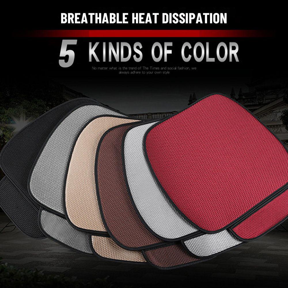 Подушка-мат для сиденья из ледяного шелка для авто, подушка для пассажирского сиденья, автомобильные коврики, переднее сиденье