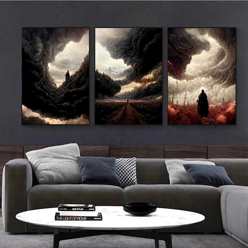 Abstract Outer World Storm Traveler Prints Poster Canva Painting Modern Wall Art Picture For Living Room Bedroom Home Decoration