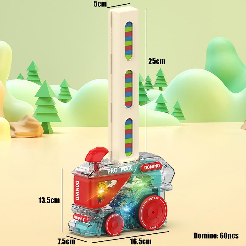 Автоматический укладчик домино Электрический поезд Интеллектуальные развивающие игрушки Сделай сам Набор разноцветных домино Игра для детей Головоломка Подарок