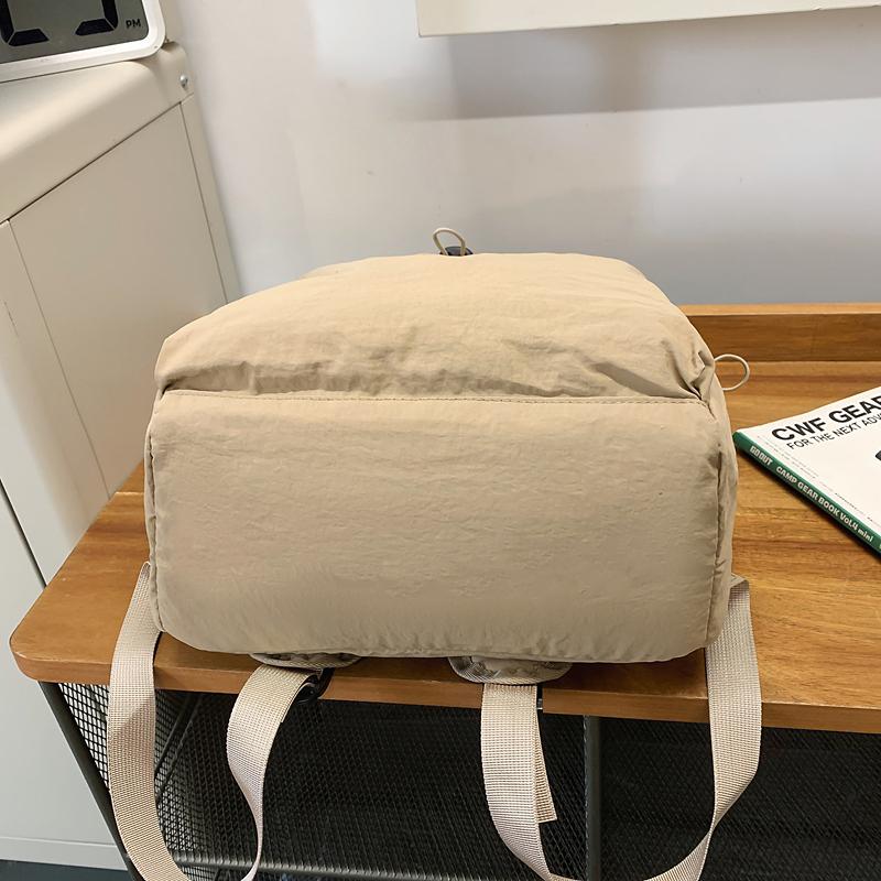 Однотонный плиссированный рюкзак для мужчин, легкий дорожный рюкзак, женская школьная сумка