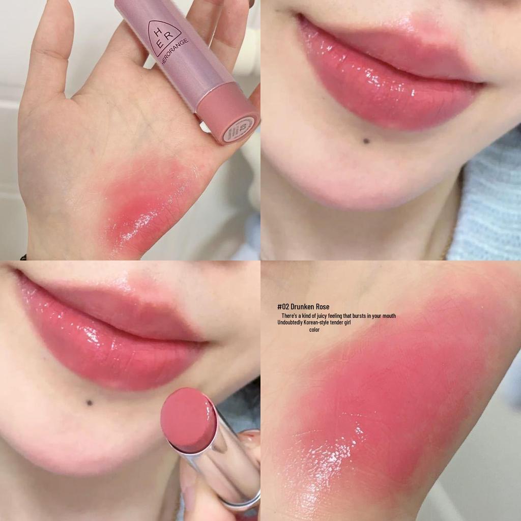 HERORANGE Light Rhyme Glossy Lipstick: Long-Lasting, Plumping Korean-Style Lip Glaze