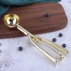 Gold Ice Cream Spoon Stainless Steel Ice Cream Tools Cookie Scoop Icecream Spoon Kitchen Sticks Mashed Potatoes Watermelon 1PCS