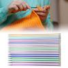 22pcs in 11 Sizes Aluminum Knitting Needles 3.0-10.0mm Colored Straight Needles  For Adults