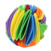 Rainbow Multicolor Sniffing Toy Plush Fleece Pet Puzzle Ball Snuffle Ball  Small Medium Pets