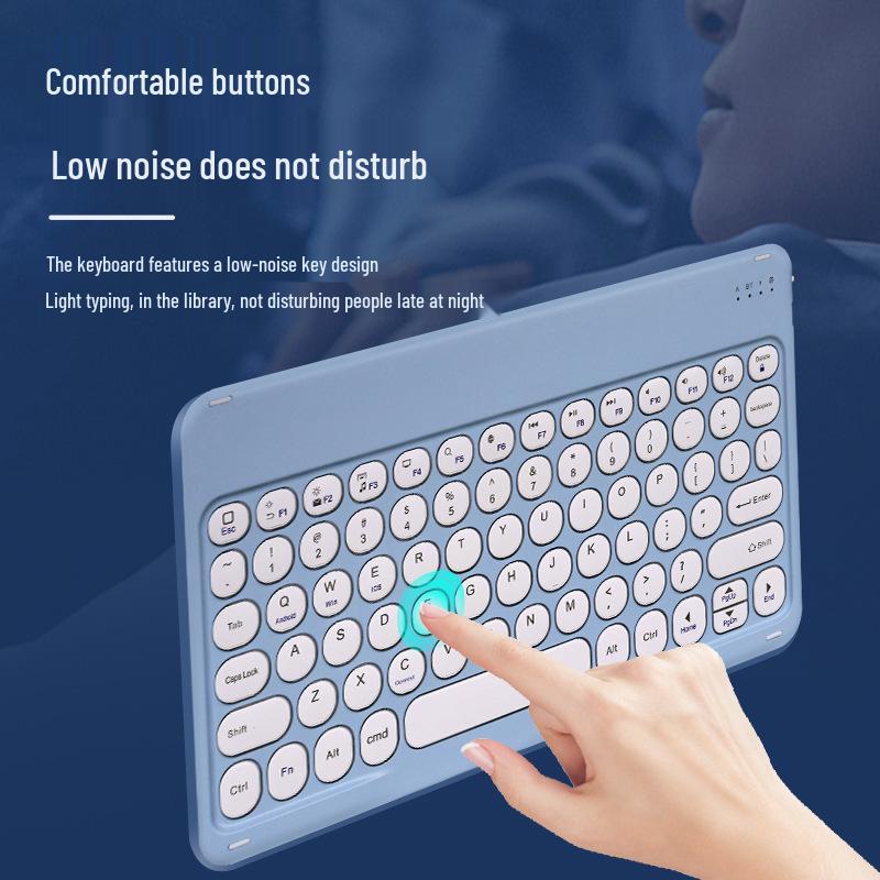 Беспроводная Bluetooth-клавиатура с круглыми клавишами для планшетов/телефонов Apple и Huawei