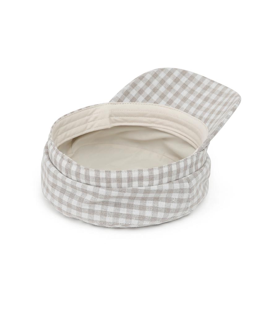 Eondeokeonteulolseutyudio Четыре сезона Хлопок Кепи посыльного Mariner / Клетка Gingham / Бежевый