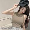 Korean Style Cotton Sling Tube Top with Built-in Bra Pad
