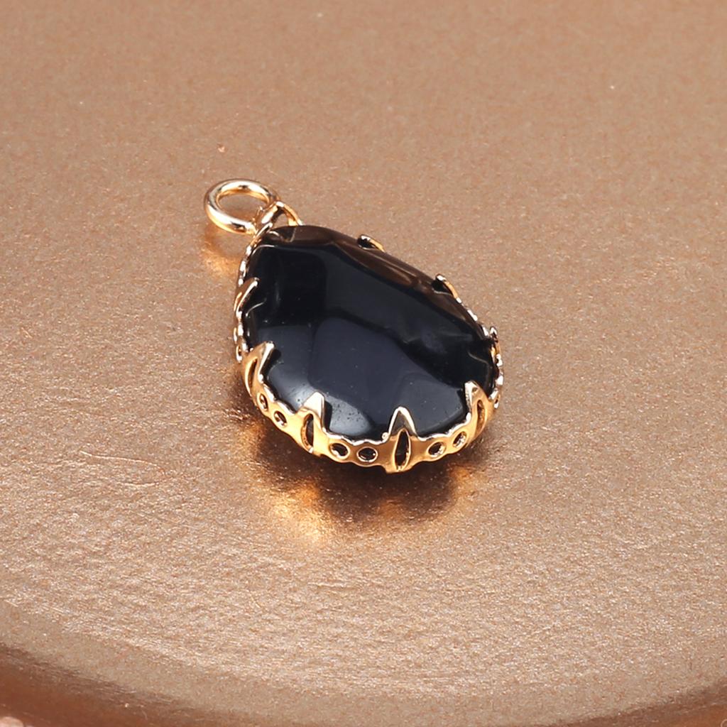 2 шт., небольшой кулон из натурального камня, граненый кулон в форме капли для изготовления ювелирных изделий, ожерелье, серьги, аксессуар для браслета