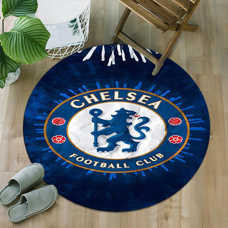 1pc C-Chelsea Carpet, Round Rug, Comfortable, Suitable for Entryways, Living Rooms, Office, And Bedrooms, Christmas Decoration