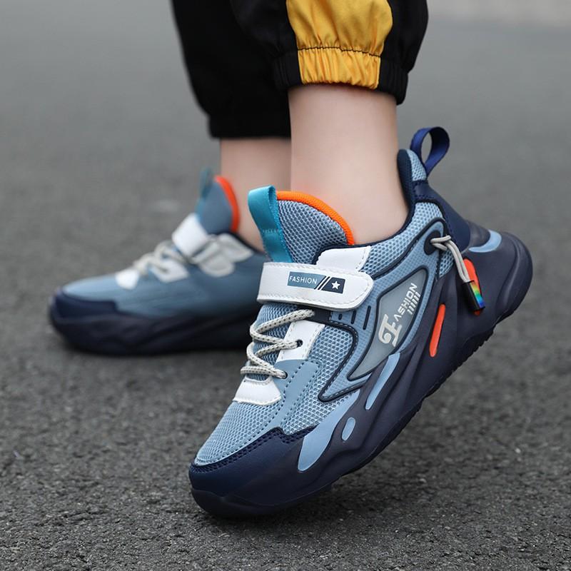 Kids Running Shoes Breathable Non-Slip Thick Sole Casual Sneakers School